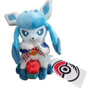 Pokemon Center Glaceon 2021 Holiday Undersea Plush 8" Stuffed Animal Nintendo